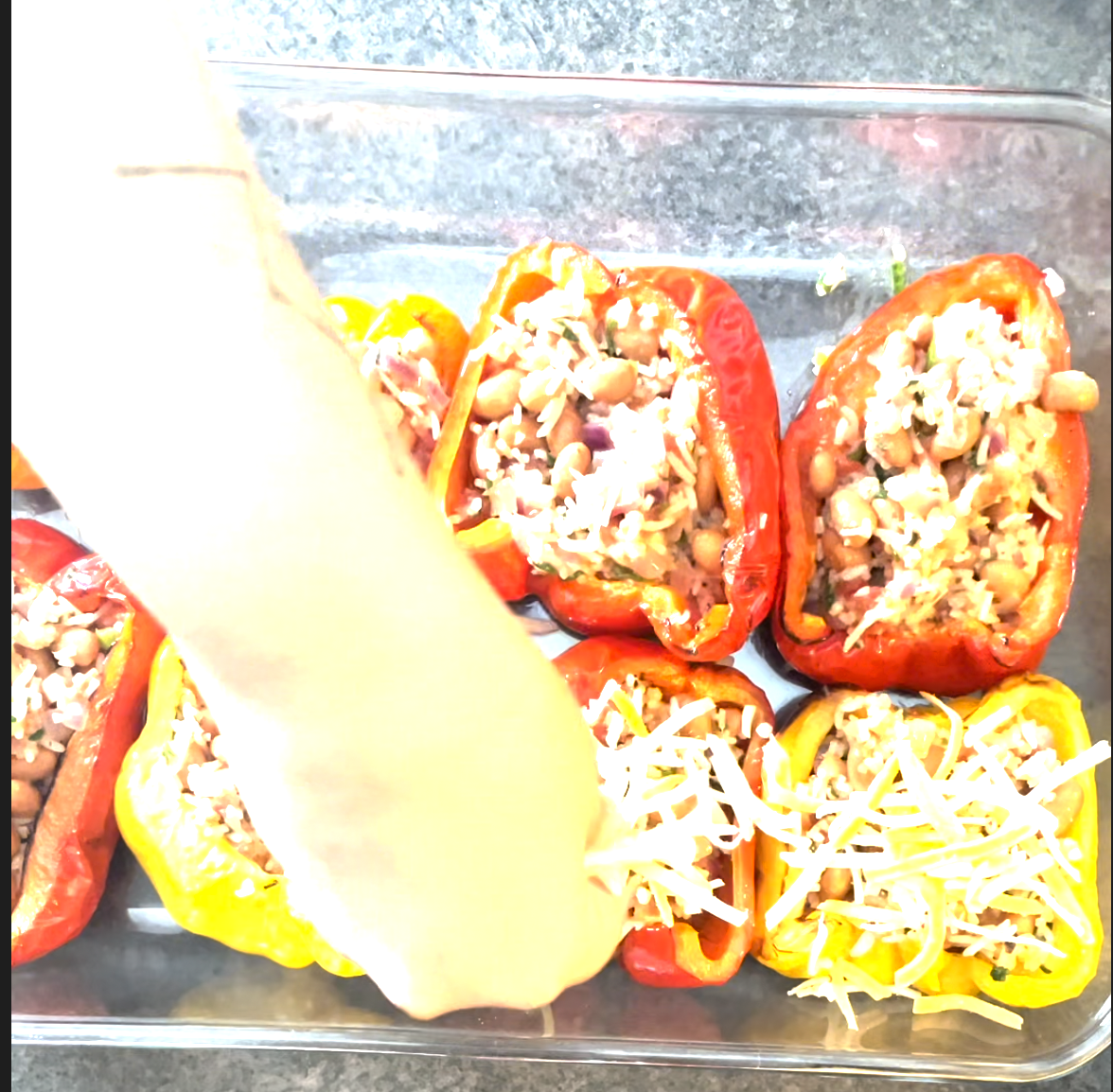 Bean Stuffed Bell Peppers